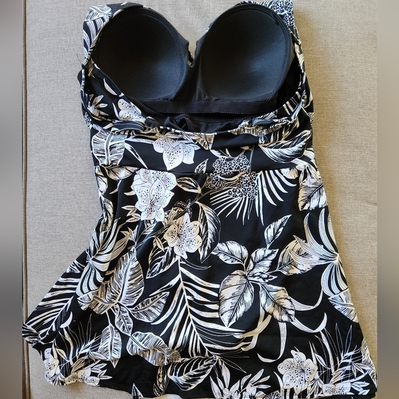 Denim&Co Wrap Front Swim Dress - Picture 4 of 16